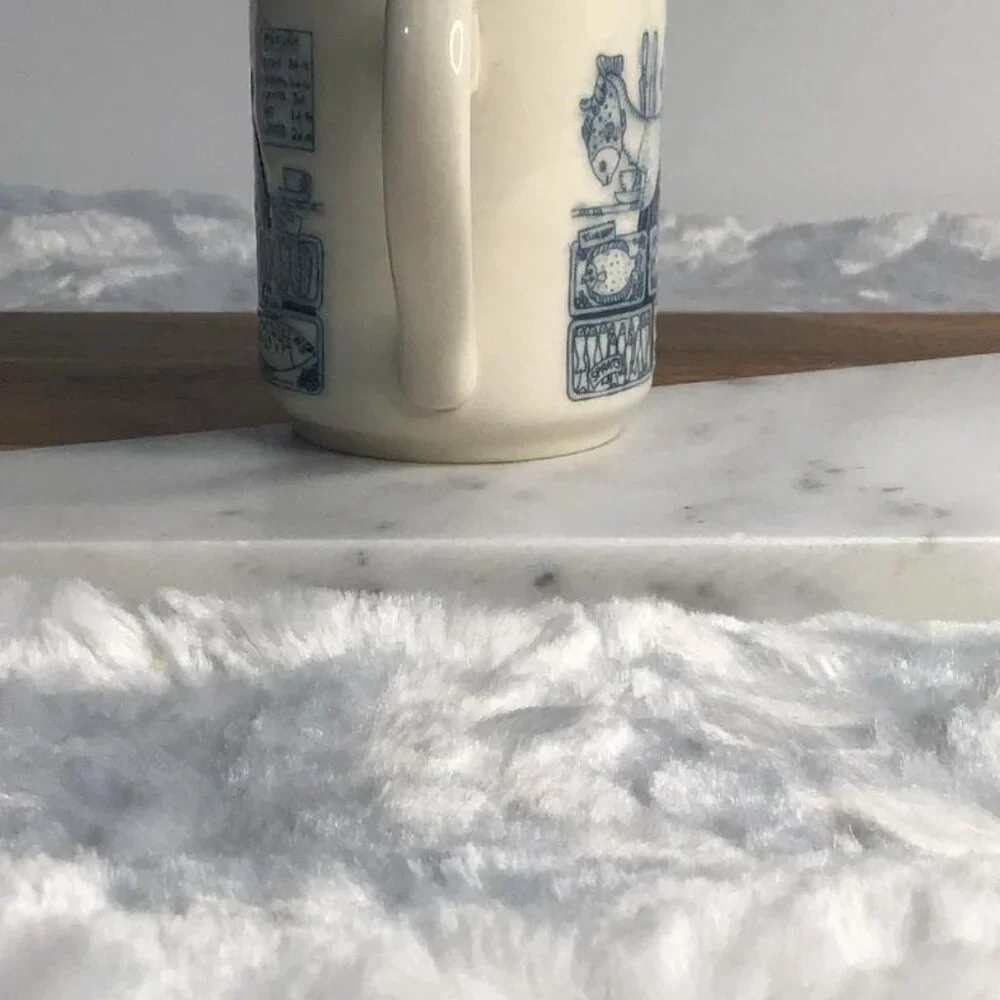 Biltons England Stoneware‎ Coffee Cup Seafood Market Embossed 8 oz. Cottagecore - Picture 4 of 6